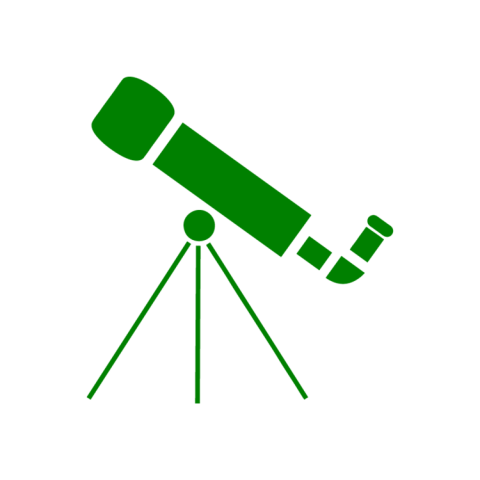 Telescope icon PNG on Green Art Image