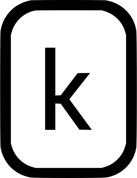 Round rectangle K Letter PNG Icon Free Download