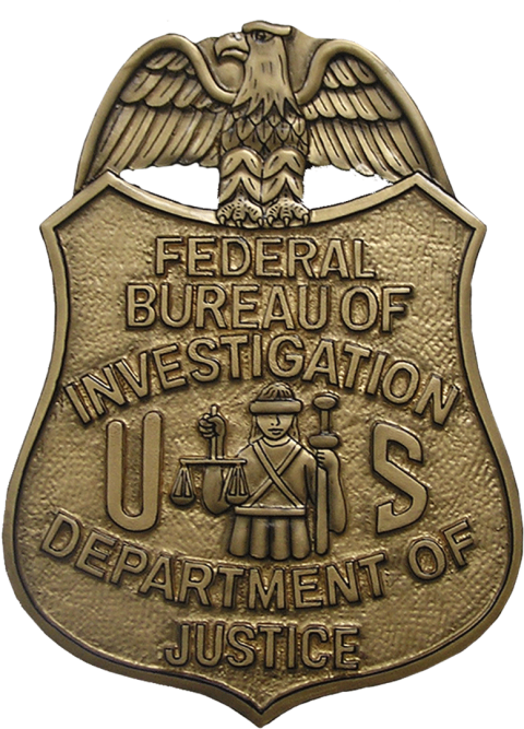FBI Badge of a federal Bureau of investigation special agent PNG Image