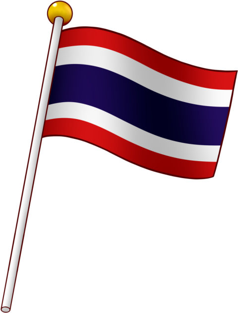 Vector Clip Art Thailand Flag PNG image On White backgound