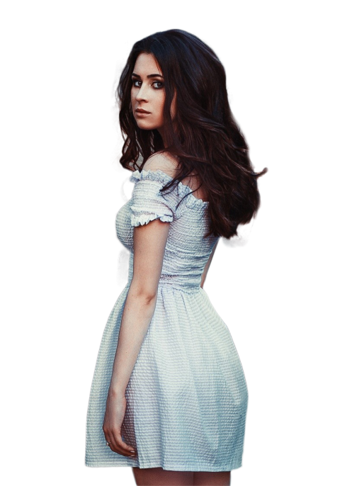 Beautiful stylish girl in sky blue dress free png