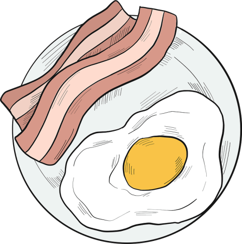 Bacon PNG Painting Free Download
