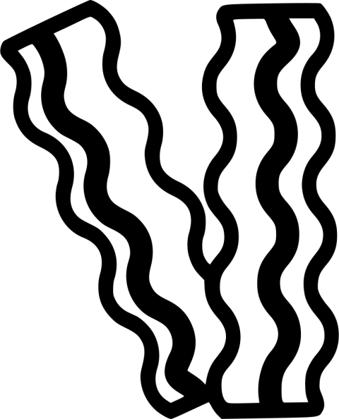 Bacon PNG Outline Free Download