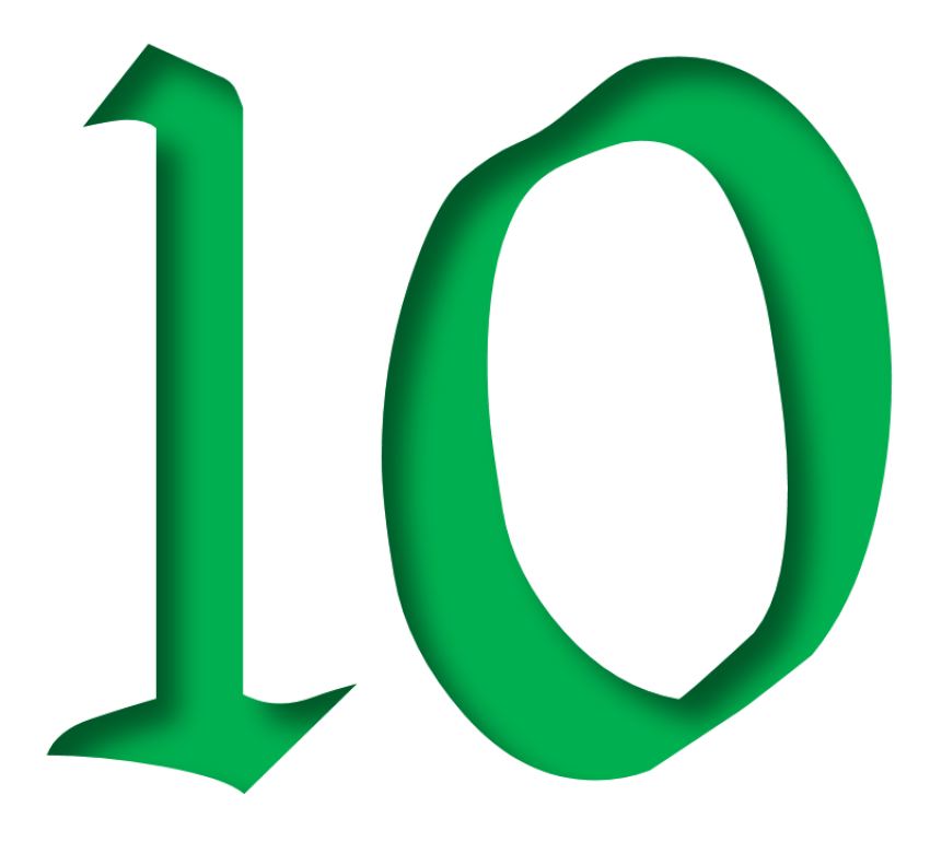 Calligraphy 10 Number PNG Image On Art