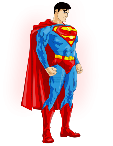 Standing Superman PNG Art Free Download