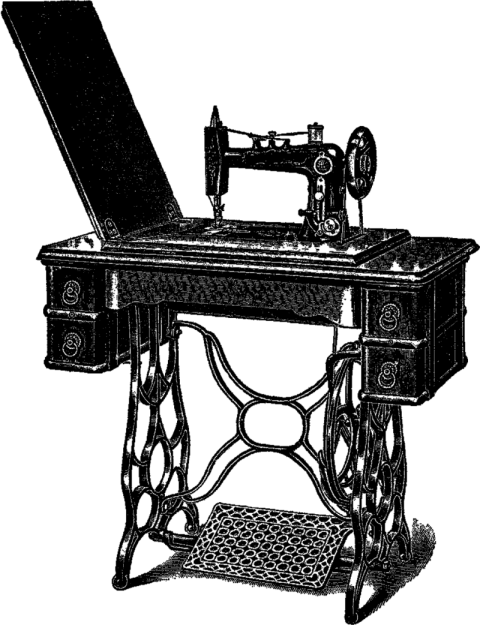 Silouette Old Sewing Machine PNG Image Free Dowlad