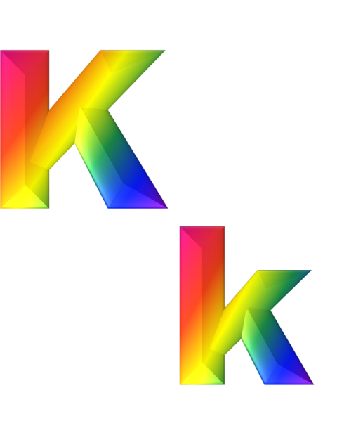 Colorful K Letter PNG AlphabetsImage
