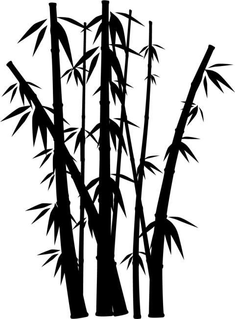Silhouette Bamboo PNG Image Free Download