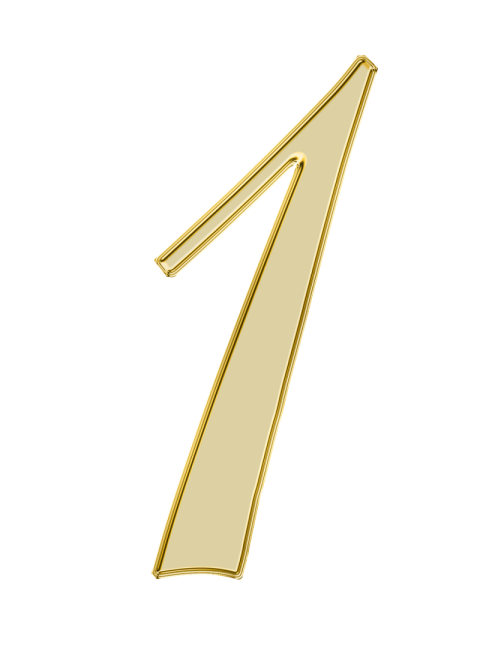 Stereo 1 Number PNG Transparent Image