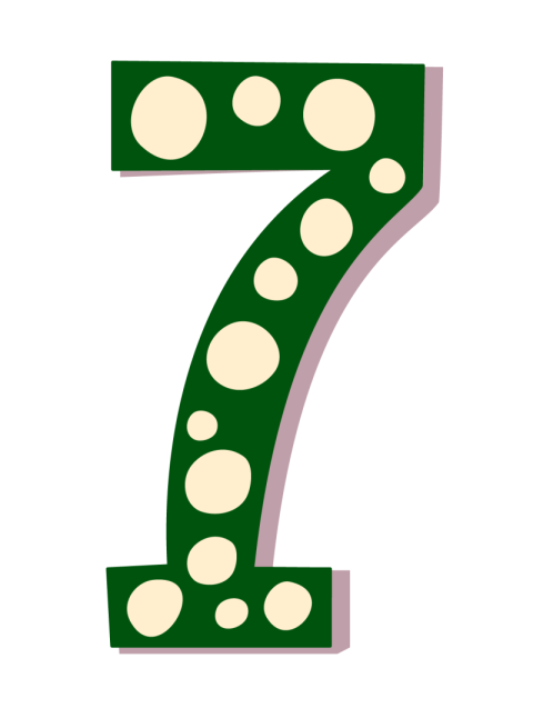 Stereo Number 7 PNG Decoration Image