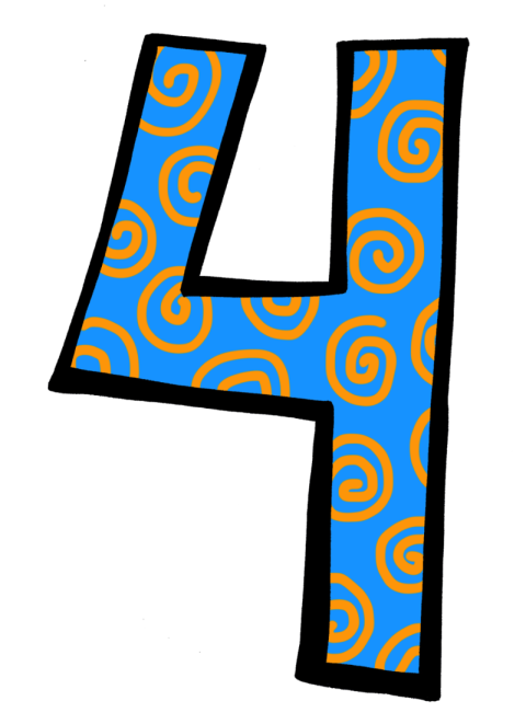Paw Patrol 4 Number PNG Image