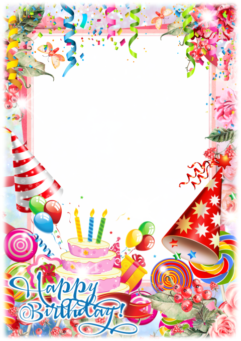 Birthday Frame PNG Royalty Graphic Art PNG Transparent