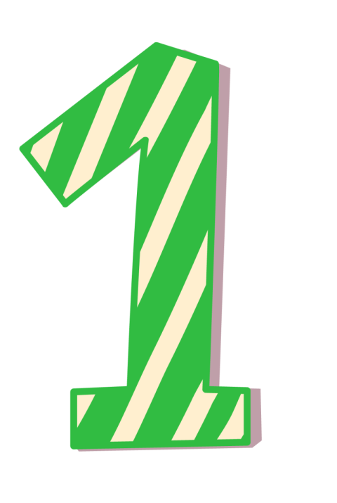 1 Number PNG Candle Free photo