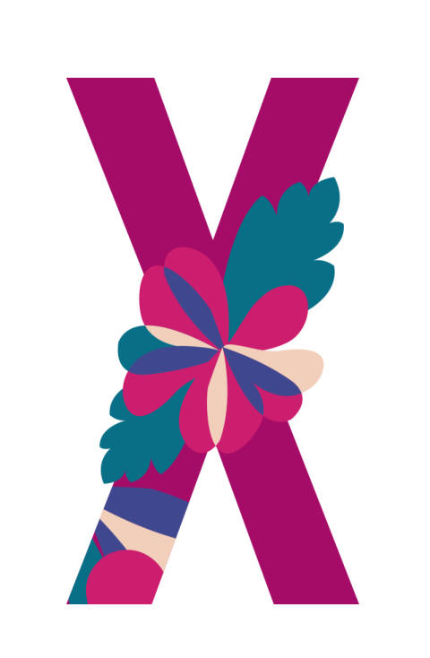 X Letter PNG Design for Dress free Download