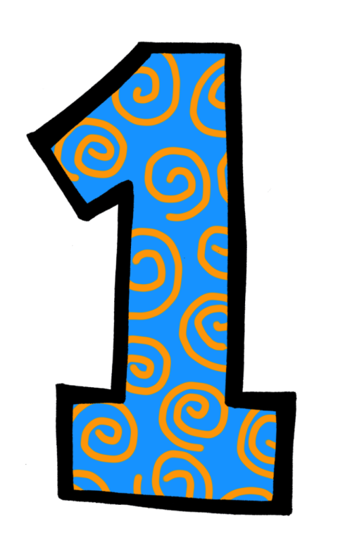 Floral 1 Number PNG PSD Artwork