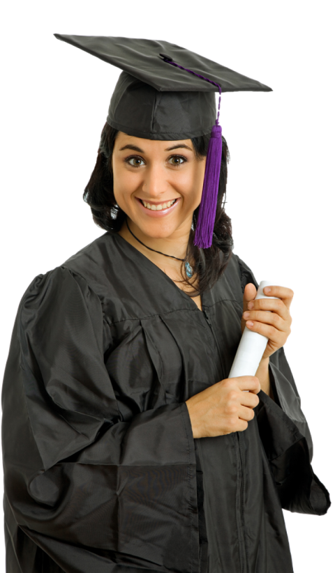 Happy Female Law Student black law uniform free png