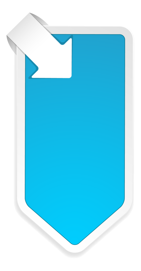 Arrow paper tag vector graphic design