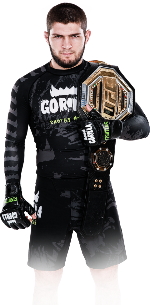 Khabib Nurmagomedov UFC Signed Iconic Image ON PNG