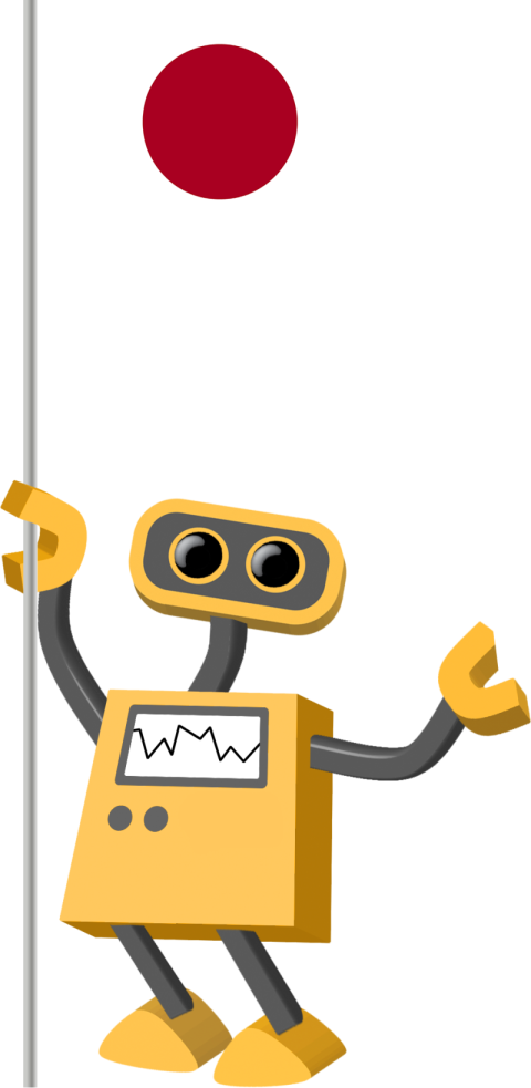 Japan Flag PNG Icon With Robort Image