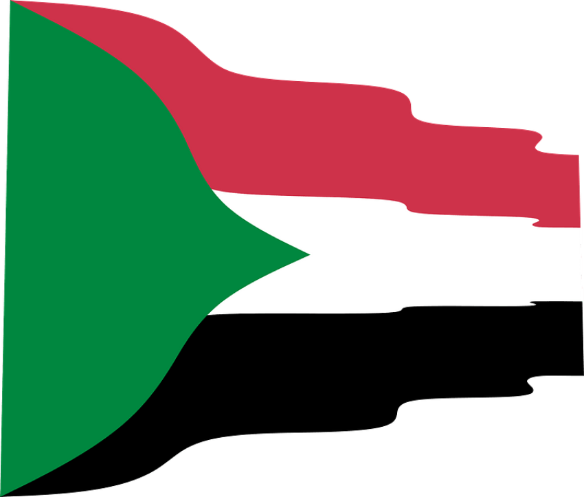 Sudan Flag PNG Ribbon Free download