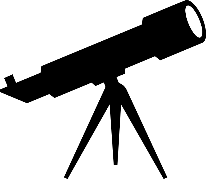 Black Telescope PNG Image Download Free