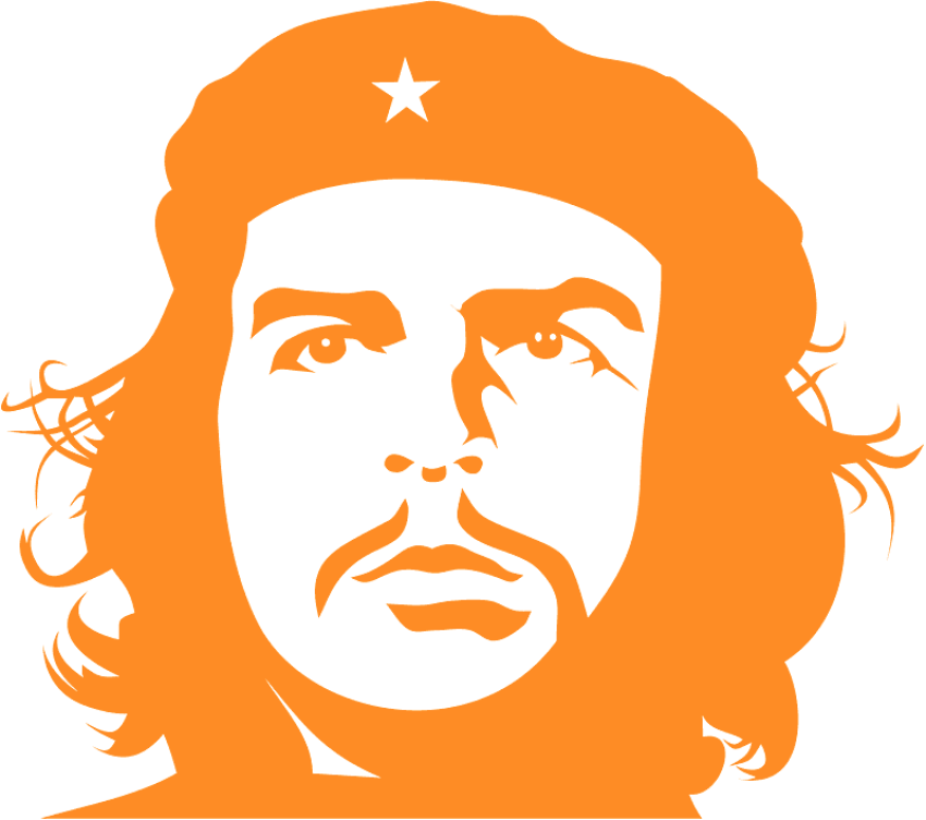 Isolated Che Guevara PNG format dyfi logo