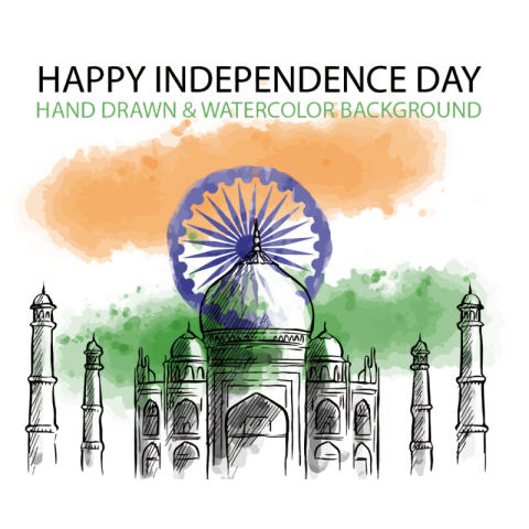 Happy Independance Day Design PNG Clipart Photo