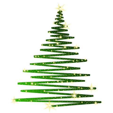 Silhouette Father Christmas Tree PNG Photo
