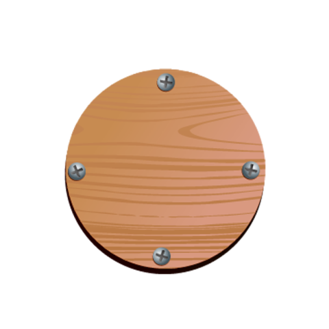 Download Free Circle Wooden Inforamtion Board PNG Image