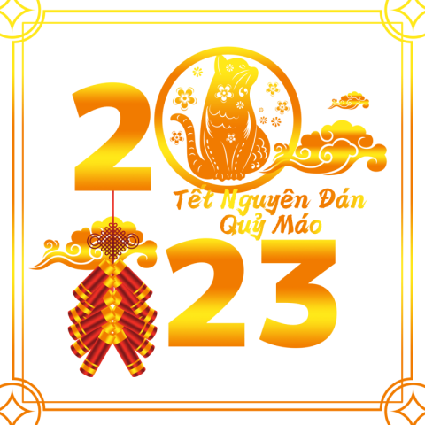 Vietnam 2023 cat year border PNG free Image