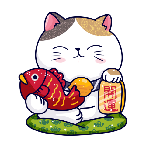Fortune koi japanese cartoon lucky PNG Free Download