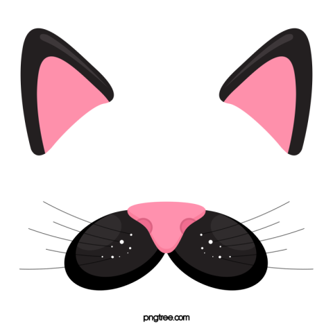 Cartoon cat ears PNG Free Download
