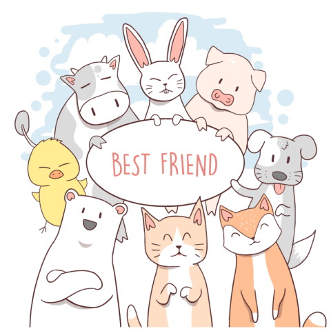 Cat fox bear duck dog PNG Free Download