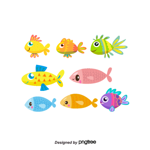 Vector material cute cartoon fish PNG Free Download