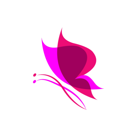 Butterfly logo icon design template PNG Download