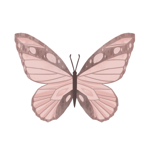 Watercolor wind red pattern butterfly PNG Download