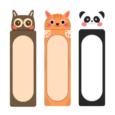 Cartoon panda cute bookmark PNG Free Download