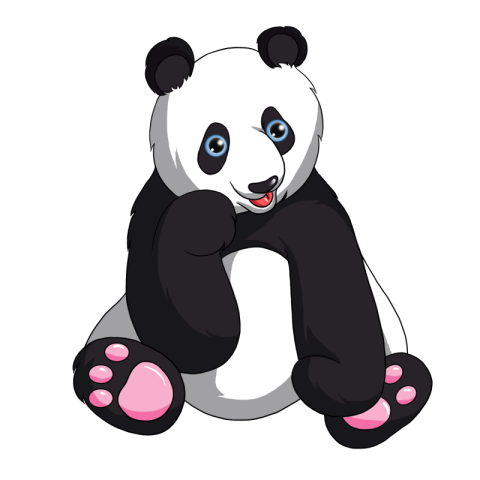 Hand drawn cute panda clipart PNG Free Download