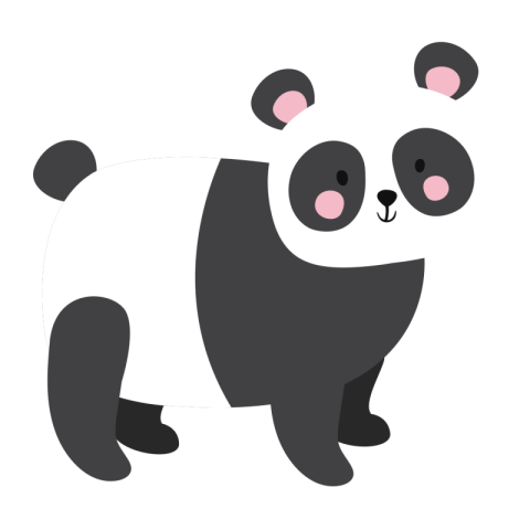 Cute panda bear cartoon illustration Free PNG Download