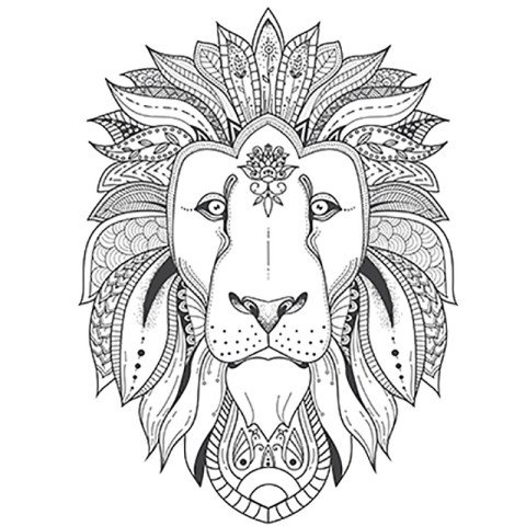 Poster with patterned lion