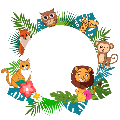 Lion monkey fox giraffe animal PNG Free Download