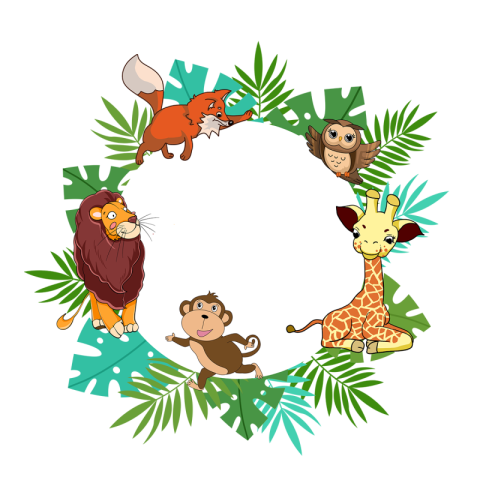 Jungle fox giraffe lion animal PNG Free Download