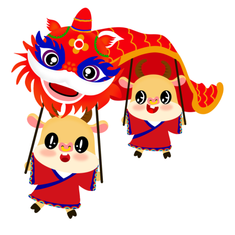 Traditional festival lion dance PNG Free Download