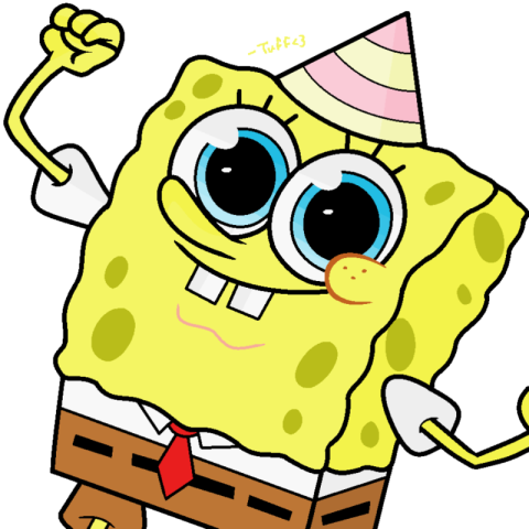 Spongebob PNG Birthday Party celebrate Character Download Free