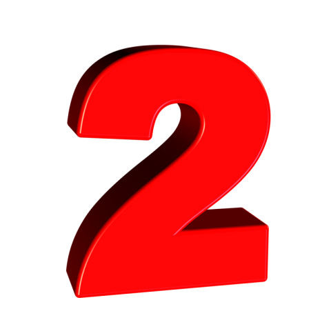 IStock Red 2 Number PNG Art Work image