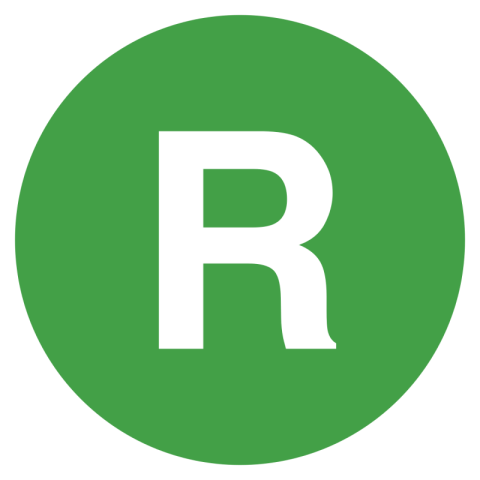 R Letter with Circle  PNG Sticker