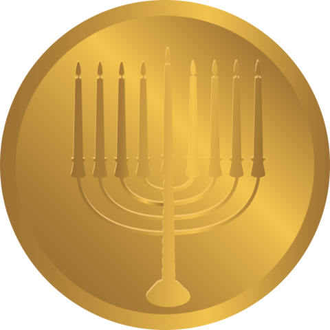 High Resolution Gold Hanukkah PNG Icon Free Download