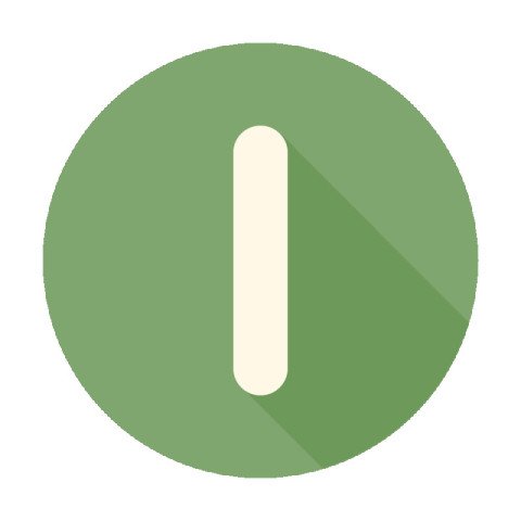 Roman 1 Number PNG Sticker