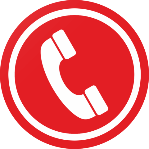 Red Phone PNG Circle Sticker