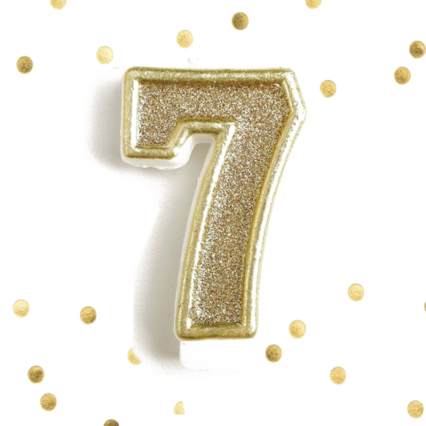 Glitter 7 Number PNG Picture Free Download